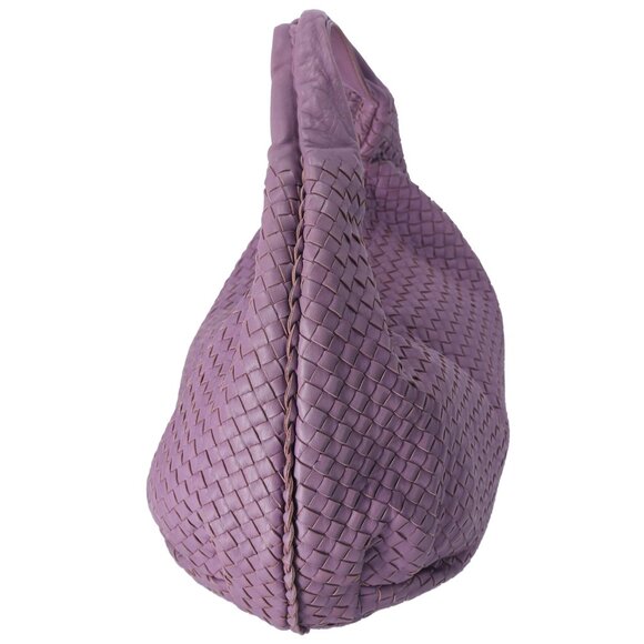 BOTTEGA VENETA Intrecciato Large Hobo Shoulder Bag Purple Leather - Picture 2 of 8